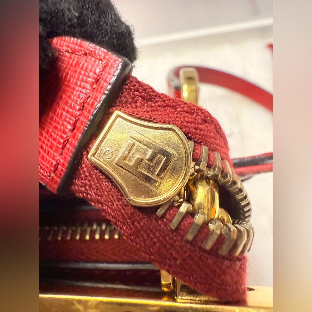 FENDI Demi Jour Red Leather Top Handle Bag - Picture 3 of 16